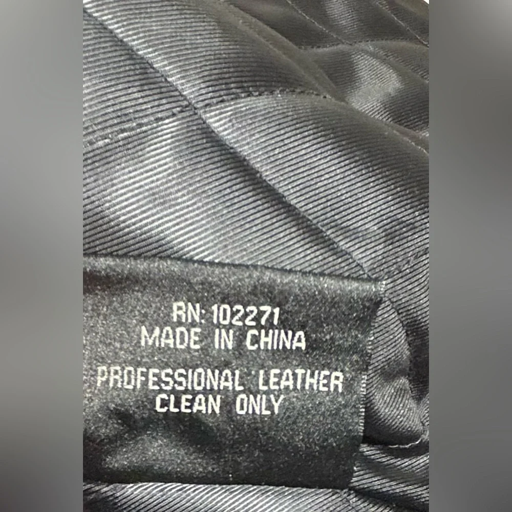 Men's Black Leather Classic Zip Jacket Quilted Lining Casual Pristine R&O Bomber - Picture 9 of 15
